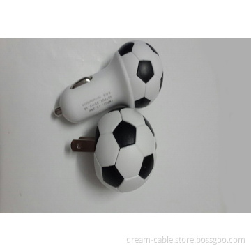 Popular Football Wall Charger Car Charger 2 in 1 for Promotion Gifts
